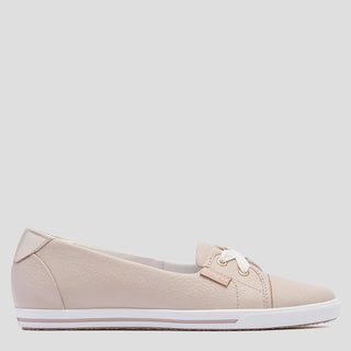 HANNAH III - NATURAL TUMBLED LEATHER SNEAKERS