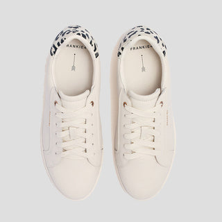 JACKIE V - CHALK PRINT LEATHER SNEAKERS