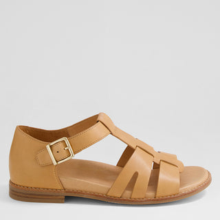 JONSTON W - LATTE LEATHER SANDALS