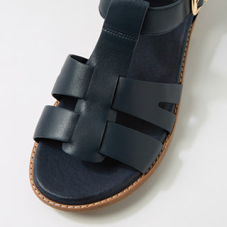 JONSTON W - DARK NAVY LEATHER SANDALS
