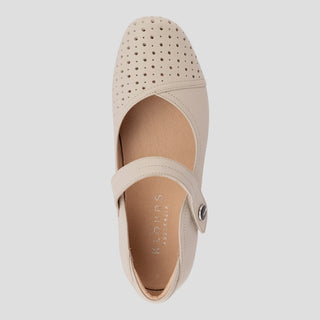 DAFFODIL PERF - NEUTRAL LEATHER HEELS