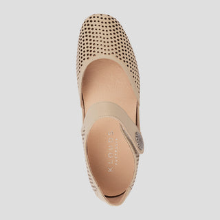 DARLENE - NUDE LEATHER HEELS