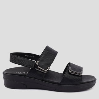 ELEGANCE LUXE - BLACK LEATHER SANDALS