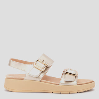 ILLOWA - PLATINUM LEATHER SANDALS