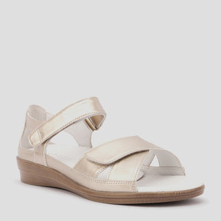 TASHA - GOLD LEATHER SANDALS