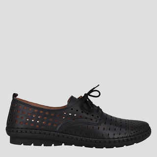 KROON - BLACK LEATHER FLATS