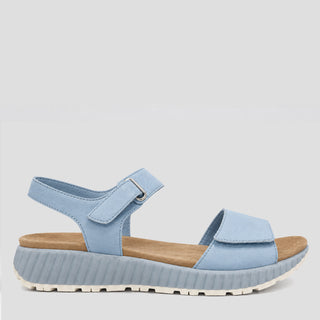 LANNE W - DENIM LEATHER DENIM SOLE SANDALS