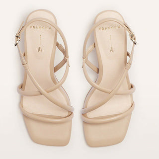 LOTTIE - SAND LEATHER SANDAL HEELS
