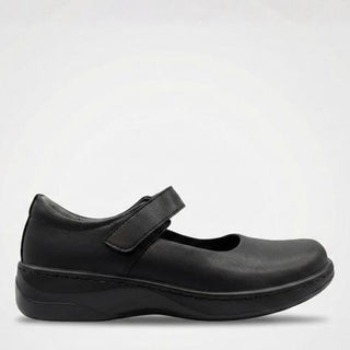 MAISI - BLACK LEATHER FLATS