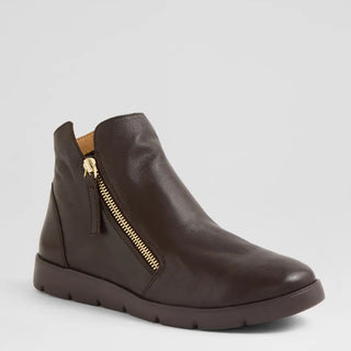 MOHME W - CHOCOLATE LEATHER ANKLE BOOTS