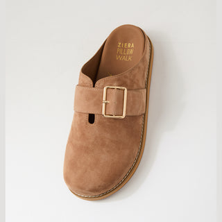 MORIS2 W - TAUPE LEATHER SLIDES