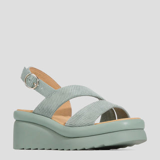 MENORLA - MINT SUEDE PLATFORM SANDALS