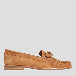 MOCCA - CARAMEL SUEDE LOAFER FLATS