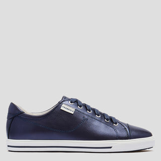 NAT III - NAVY METALLIC LEATHER SNEAKERS
