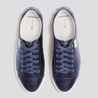 NAT III - NAVY METALLIC LEATHER SNEAKERS
