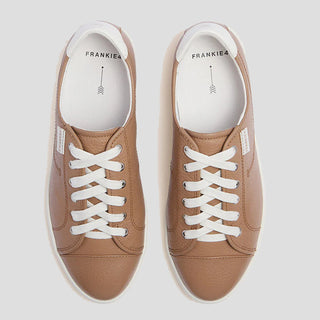 NAT III - SOFT TAN TUMBLED LEATHER SNEAKERS