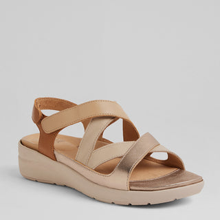 NAVLA XW - NEUTRAL MULTI LEATHER SANDALS