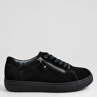 OCEANNE XW - BLACK SUEDE SNEAKERS