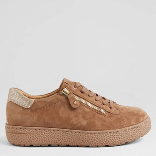 OCEANNE XW - LIGHT CHOC CAMEL SUEDE SNEAKERS