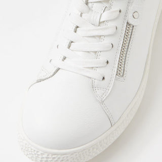 OCEANNE XW - WHITE-SILVER LEATHER SNEAKERS