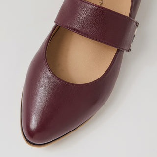 OKLA XF - BURGUNDY LEATHER FLATS