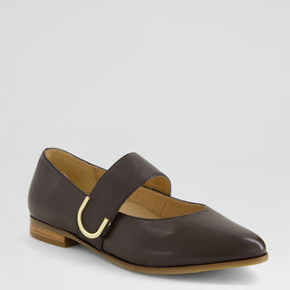 OKLA XF - CHOCOLATE LEATHER FLATS