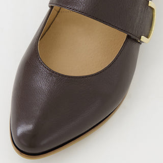 OKLA XF - CHOCOLATE LEATHER FLATS