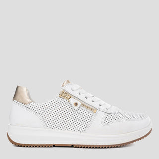 OSAKA 510 - WHITE PLATIN LEATHER SNEAKERS