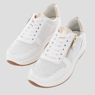 OSAKA 510 - WHITE PLATIN LEATHER SNEAKERS