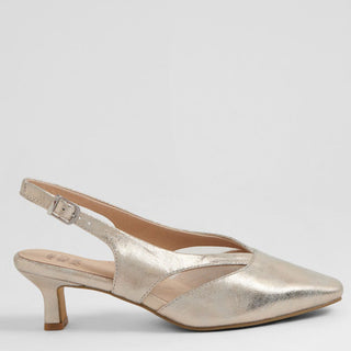 OSGOOD XW - ARGENTO SHIMMER LEATHER MESH HEELS