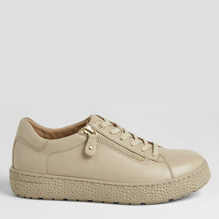 OCEANNE XW - ALMOND LEATHER SNEAKERS