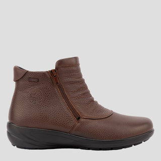 P-9521 - COGNAC LEATHER ANKLE BOOTS