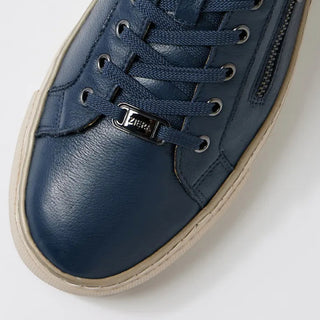 PAMELA XF - NAVY-ALMOND LEATHER SNEAKERS