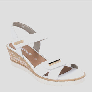 REMONTE R6266 - WHITE LEATHER SANDALS
