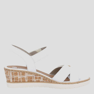 REMONTE R6266 - WHITE LEATHER SANDALS