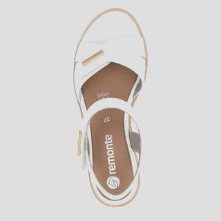 REMONTE R6266 - WHITE LEATHER SANDALS