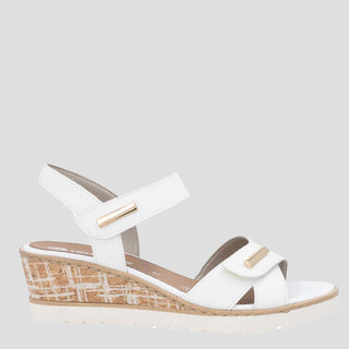 REMONTE R6266 - WHITE LEATHER SANDALS