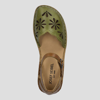 ROSALIE 04 - SHARK-KOMBI LEATHER FLATS