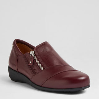 SAGE XF - BURGUNDY LEATHER FLATS