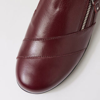 SAGE XF - BURGUNDY LEATHER FLATS