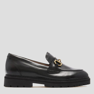 SAINT - BLACK SHINE LEATHER LOAFER FLATS