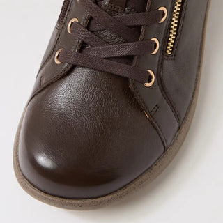 SHAUNAT XF - CHOCOLATE LEATHER ANKLE BOOTS