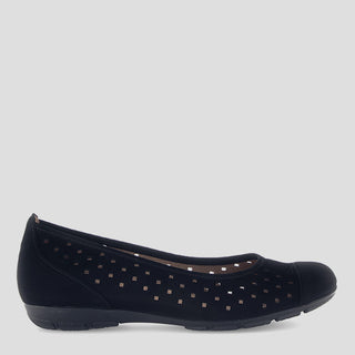 SKYLAR GA - BLACK NUBUCK FLATS