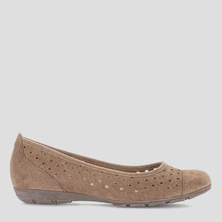 SKYLAR GA - PEANUT NUBUCK FLATS