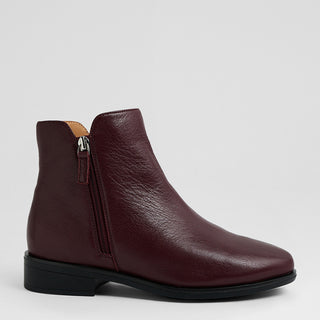 SKYLARS XF - BURGUNDY LEATHER ANKLE BOOTS