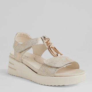 SOPEN XW - IVORY LIZARD LEATHER SANDALS