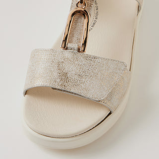SOPEN XW - IVORY LIZARD LEATHER SANDALS