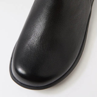 SUJI XF - BLACK LEATHER ANKLE BOOTS