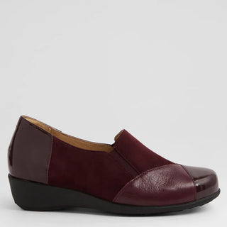 SWISSH XF - BURGUNDY MIX LEATHER FLATS