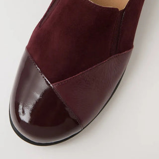 SWISSH XF - BURGUNDY MIX LEATHER FLATS